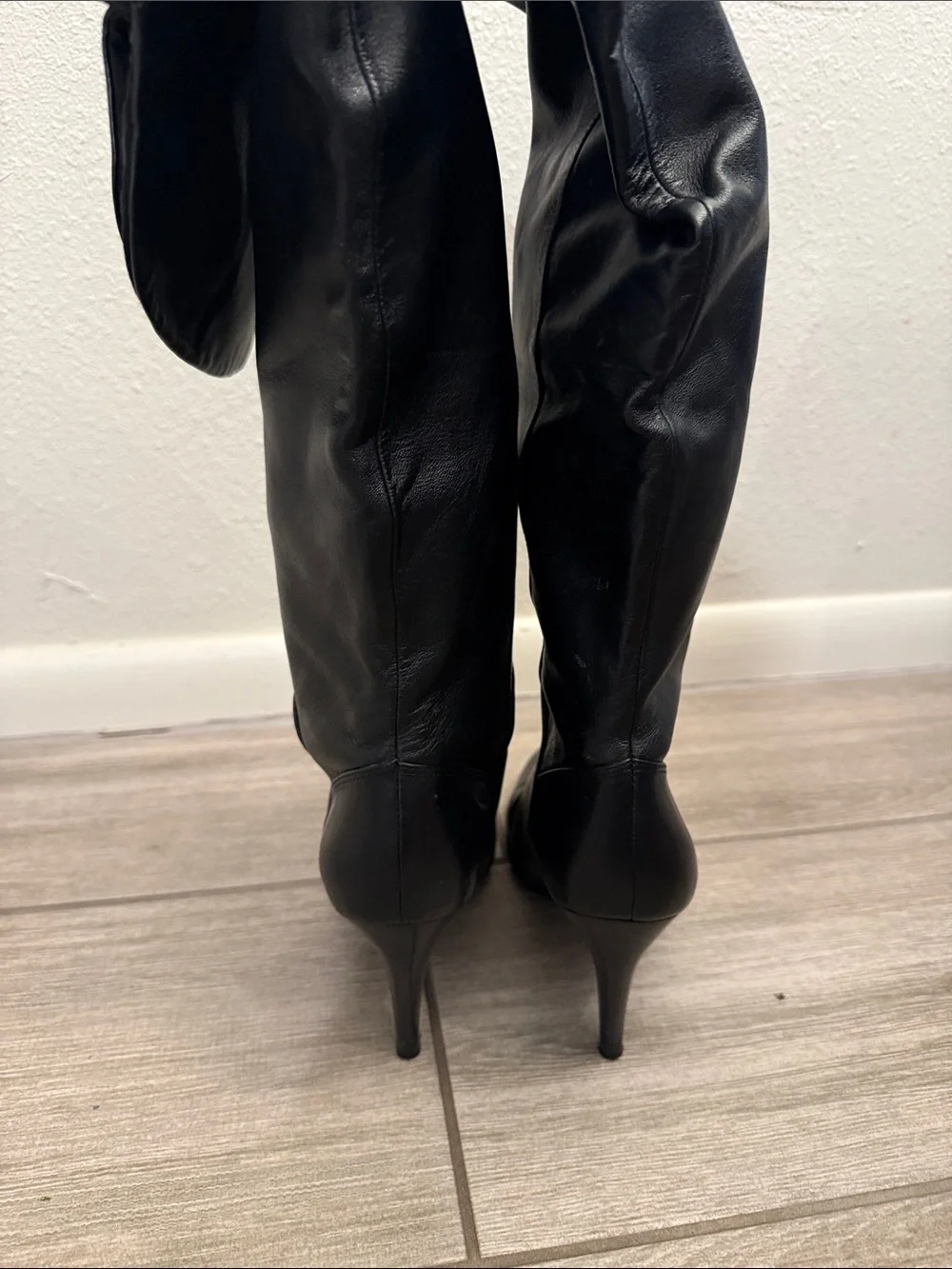 GUESS Womens Black Pointed Toe Over The Knee Stiletto Heel Boots Size 7.5M